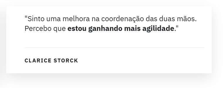 Depoimento de aluno