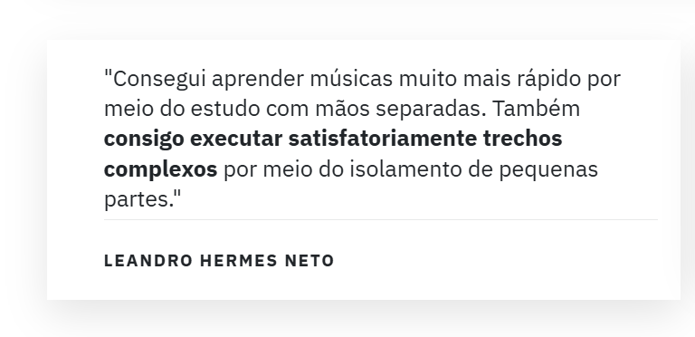 Depoimento de aluno